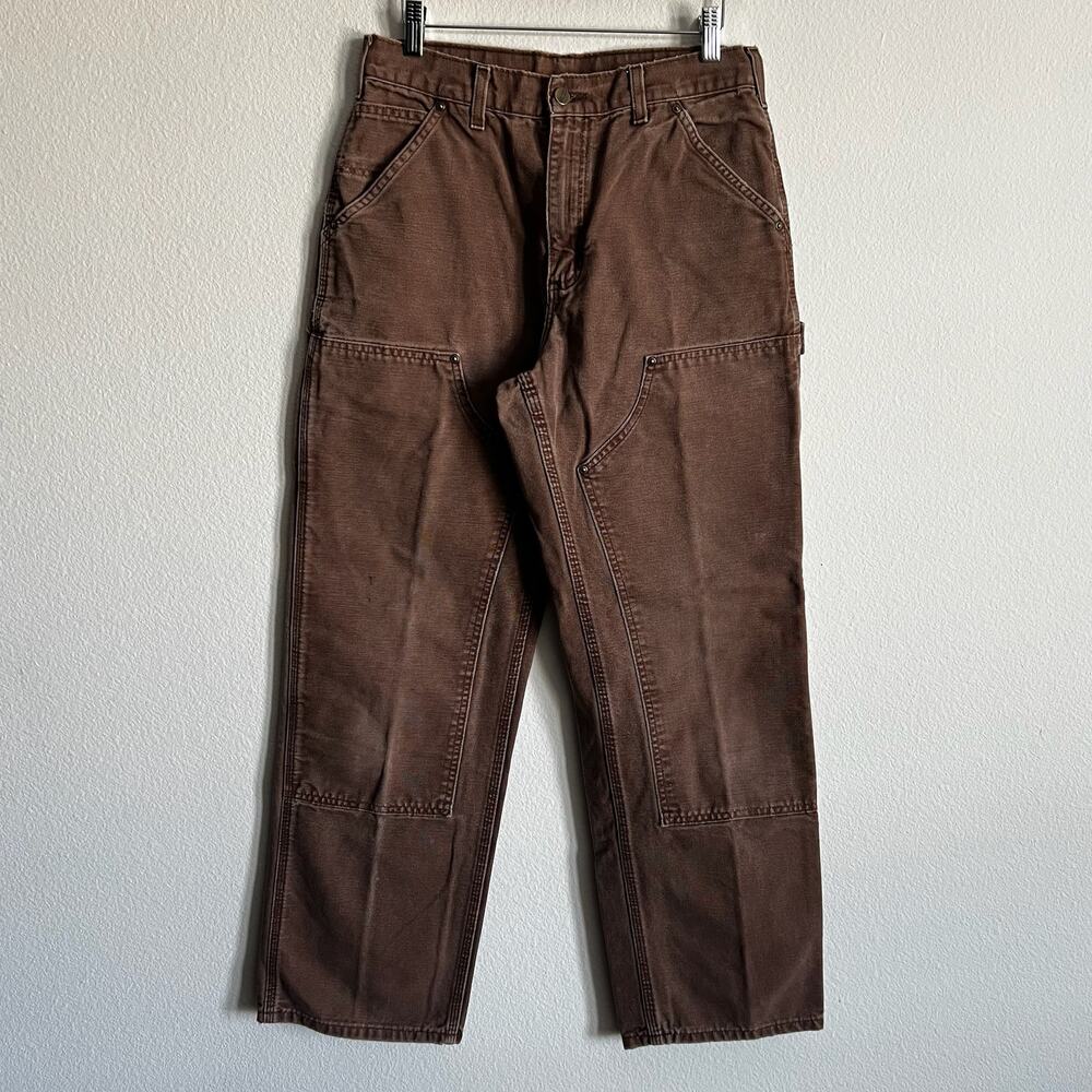 Carhartt B136 CHT brown double knee work wear carpenter pants